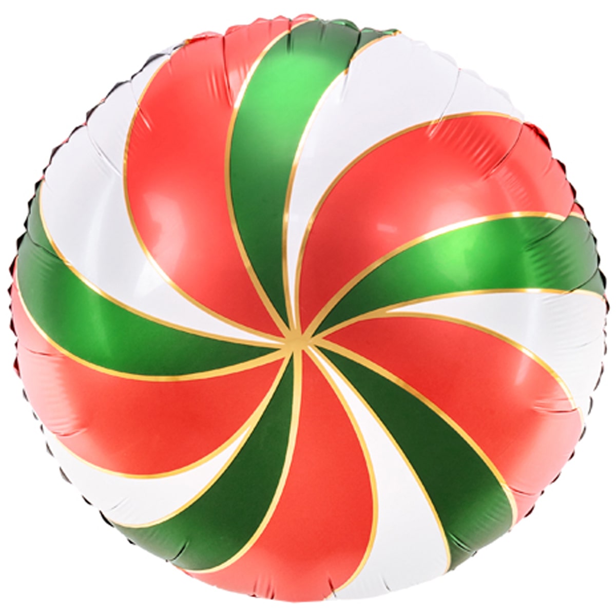 3202-3093 Кулька фольгована з гелієм  Цукерка зелено-червона 18, размер 45х45 см
