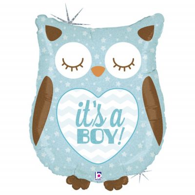 3207-1257 Кулька фольгована з гелієм  Сова "It's a boy" "