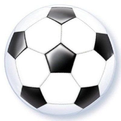 1202-3025 Шар фольгированный с гелием  Bubble Мяч футбольный 22, размер 41х41 см