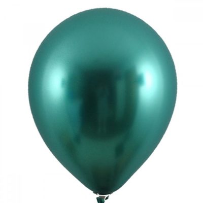 Кулька латексна з гелієм  Хром Зелений 12", артикул 3102-0082