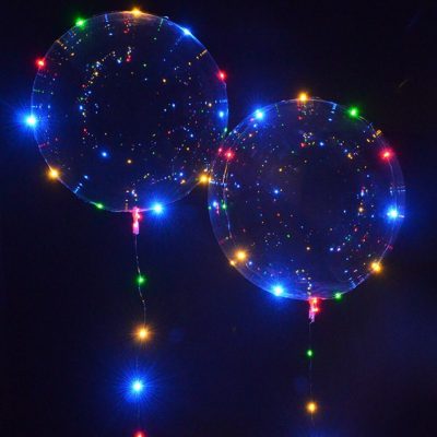 Кулька з гелієм  Bubbles (баблс, бабл, BOBO) з гірляндою, що світиться 22", артикул 1115-0007