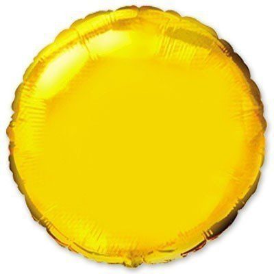 1204-0116 Кулька фольгована з гелієм  Круг Золото 32", розмір 79 см