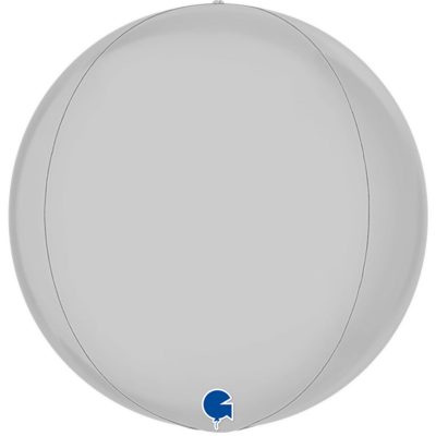 3209-0055 Кулька фольгована з гелієм  Сфера Пастель біла 16", розмір 38 см