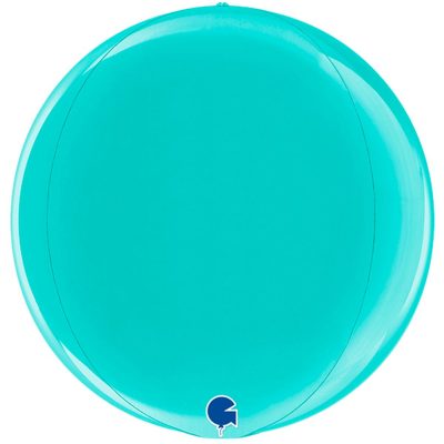 1209-0280 Кулька фольгована з гелієм  Сфера Металік тіфані 15", розмір 38 см