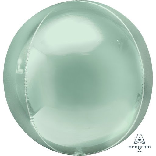 3209-0054 Шар фольгированный с гелием  Сфера Пастель мятная 16", размер 38 см