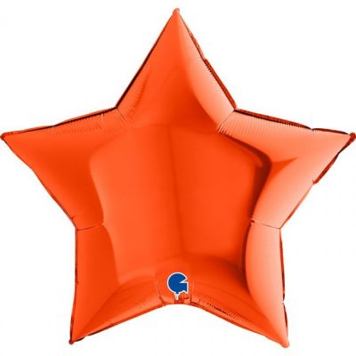 3204-0172 Шар фольгированный с гелием  Звезда Оранжевая 36", размер 91 см
