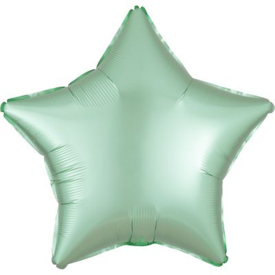 3204-0575 Шар фольгированный с гелием  Звезда сатин мятная 18", размер 45 см