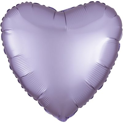 1204-0954 Шар фольгированный с гелием  Сердце  сатин пастель lilac 18", размер 45 см