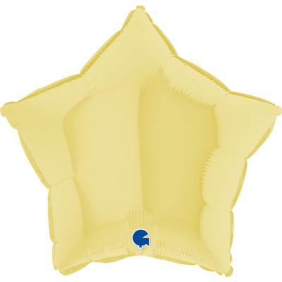 1204-0880 Шар фольгированный с гелием  Звезда matte yellow 18", размер 45 см