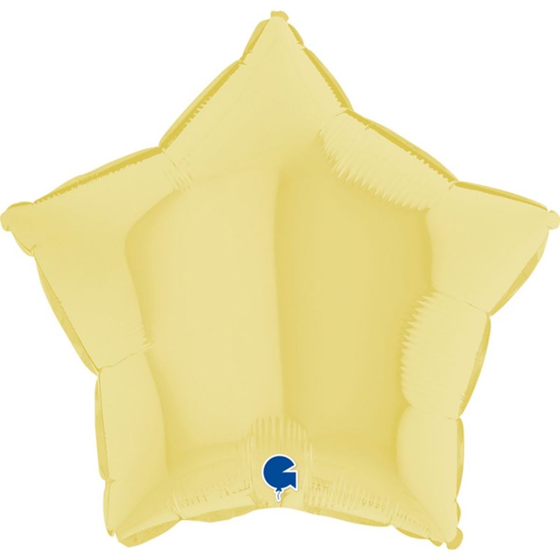 1204-0880 Шар фольгированный с гелием  Звезда matte yellow 18", размер 45 см