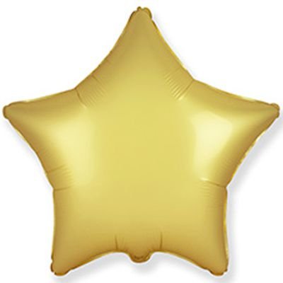 1204-0951 Шар фольгированный с гелием  Звезда сатин пастель gold 18", размер 45 см