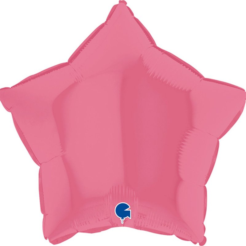 3204-0504 Кулька фольгована з гелієм  Зірка пастель bubble gum 18", розмір 45 см