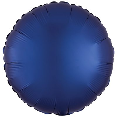 3204-0761 Кулька фольгована з гелієм  Круг сатін navy 18", розмір 46 см