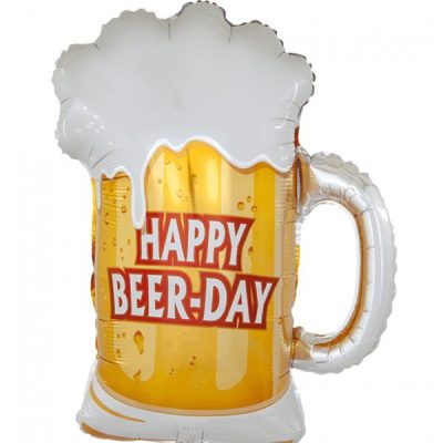 1027-3578 Кулька фольгована з гелієм  Кружка пива "Happy beer day", розмір 65х57 см