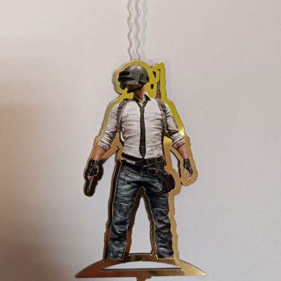 1502-0011 Свічка пластикова БЕЗ ЗАПАХУ  PUBG  (1шт/уп.), размер 16 см