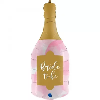 5207-0054 Шар фольгированный с гелием  Бутылка шампанского Bride to Be, размер 91х45 см