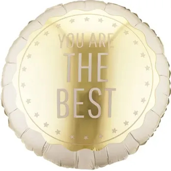 3202-3603 Кулька фольгована з гелієм  Круг Комплімент у золоті You Are The Best, розмір 46х46 см