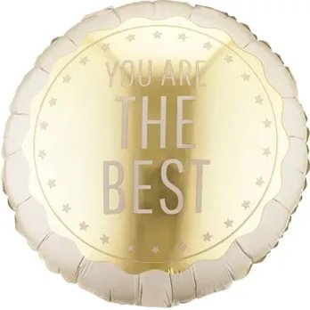 3202-3603 Кулька фольгована з гелієм  Круг Комплімент у золоті You Are The Best, розмір 46х46 см