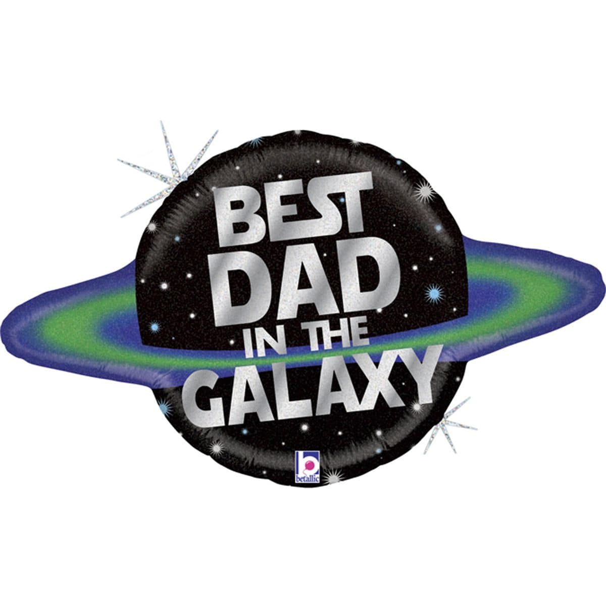 3207-2831 Шар фольгированный с гелием  Планета Best dad, размер 75х40 см