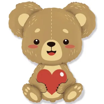 3207-3318 Шар фольгированный с гелием  Ведмедик закоханий, размер 80х64 см
