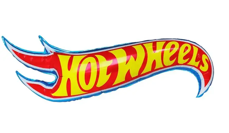 5207-0039 Фольгированный шар с гелием  Эмблема Hot Wheels , размер 47х110 см