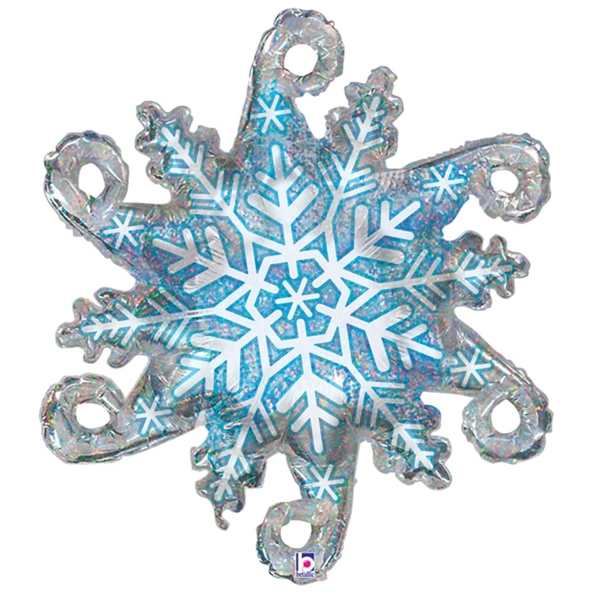 3207-1678 Шар фольгированный с гелием  Снежинка линк, размер 85х85 см