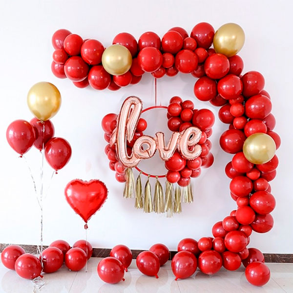 1110-0001 Фотозона из воздушных шаров, размер 150 на 200 см